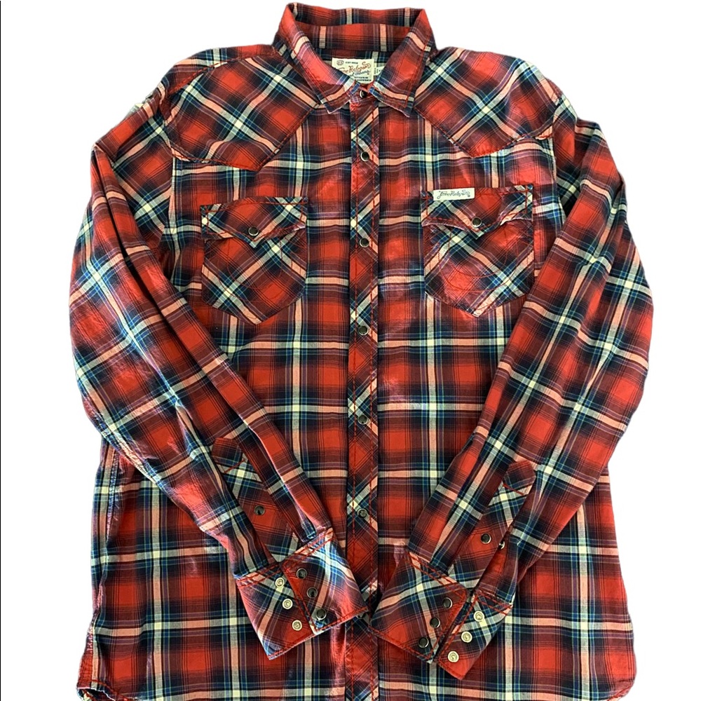 True Religion Plaid Western Shirt